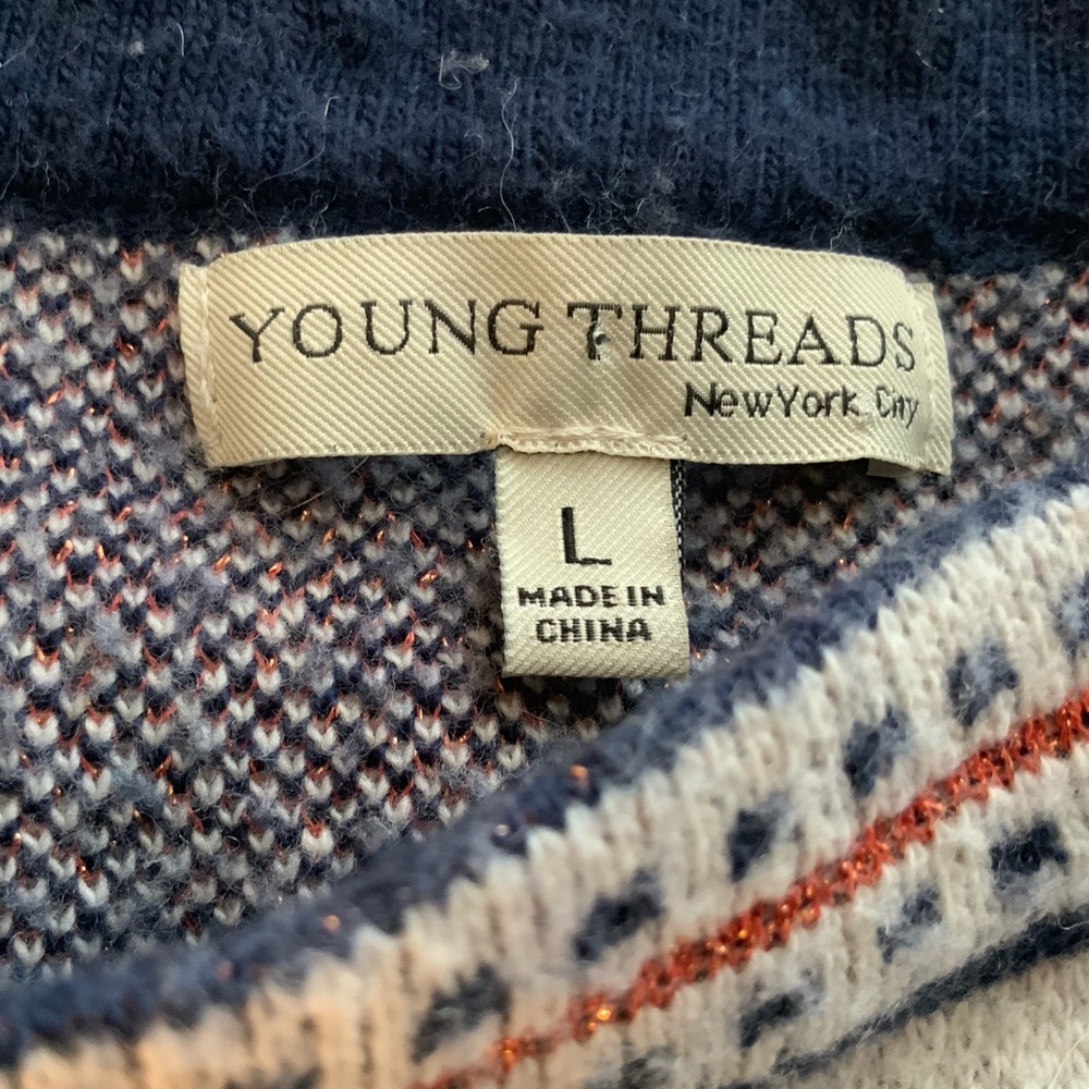Young Threads NYC Wool And Metallic Sweater - Picture 6 of 8